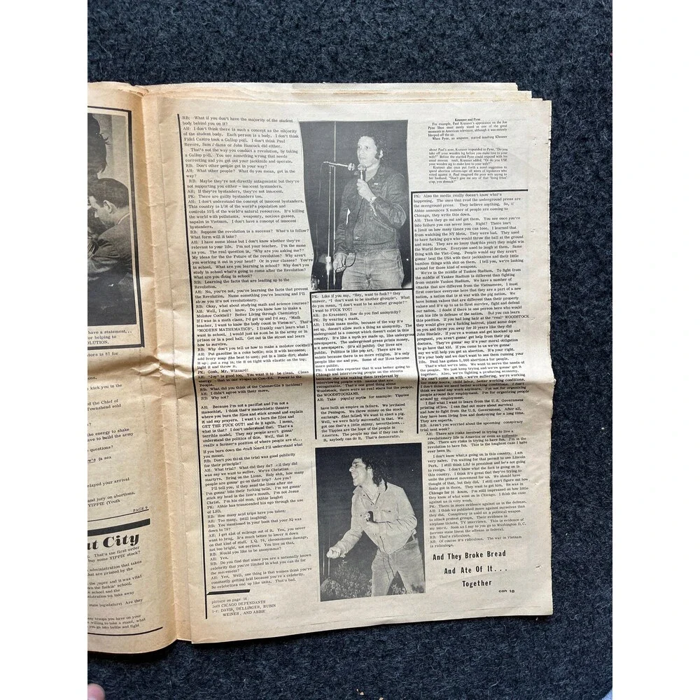 1970s Far Left Underground Newspaper, Black Panther Party, Vintage Antique Coll